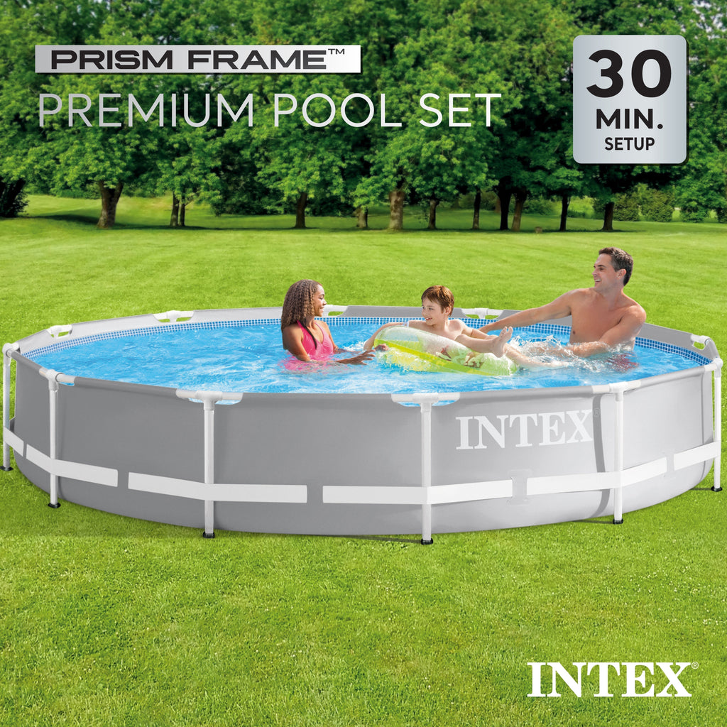 Intex 26711EH 12ft x 30in Prism Above Ground Pool Set w/ Cover & Maintenance Kit image 10