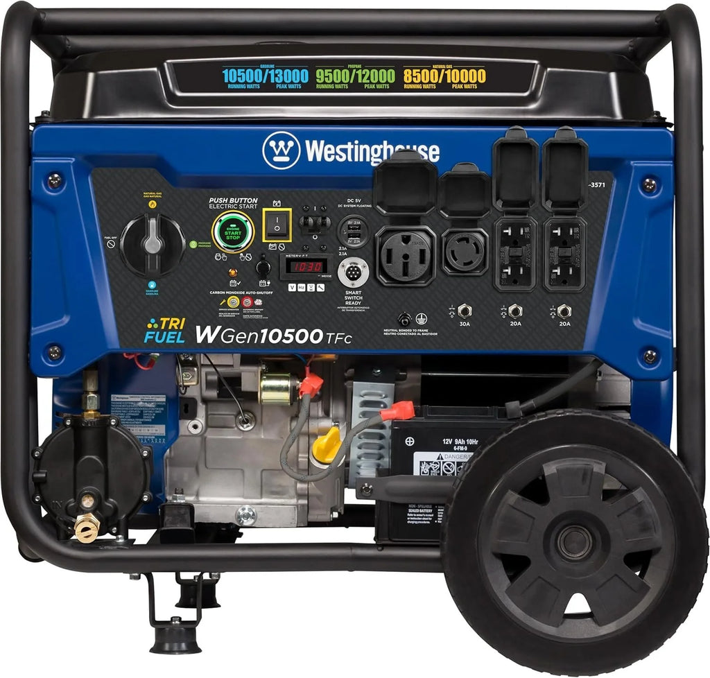 Westinghouse 13,500 Peak Watt Dual Fuel Portable Generators.