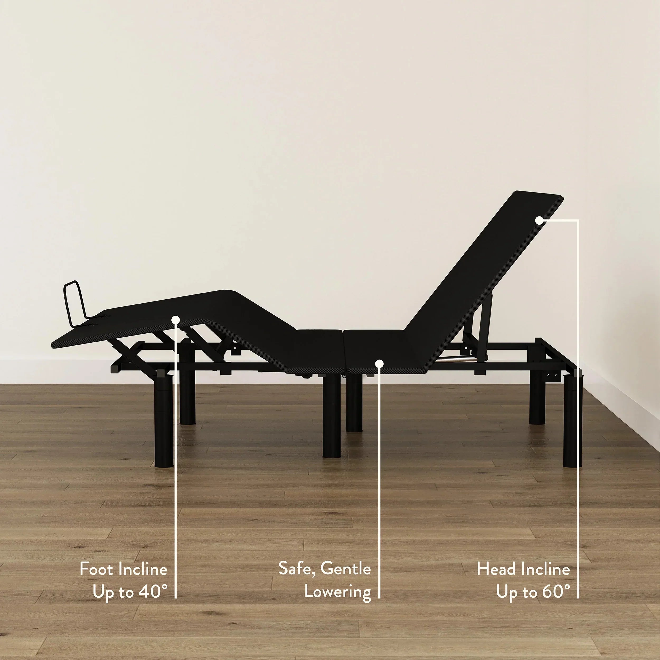 Rize Plus Adjustable Bed Base - Dual Motor Head & Foot Tilt