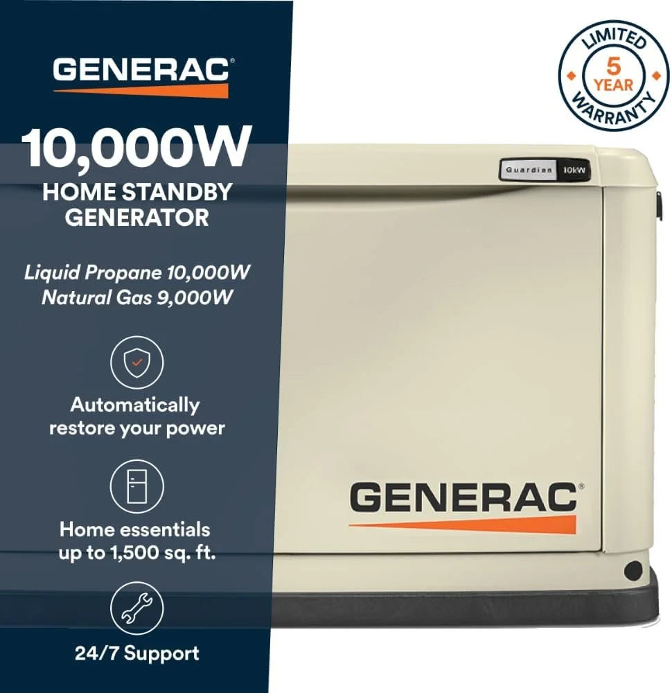 Generac Guardian 10kW Home Backup Standbys Generators 7172