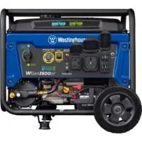 Westinghouse 4650 Peak Watt Dual Fuel Portable Generator, Remote Electric Start, RV Ready Outlets.