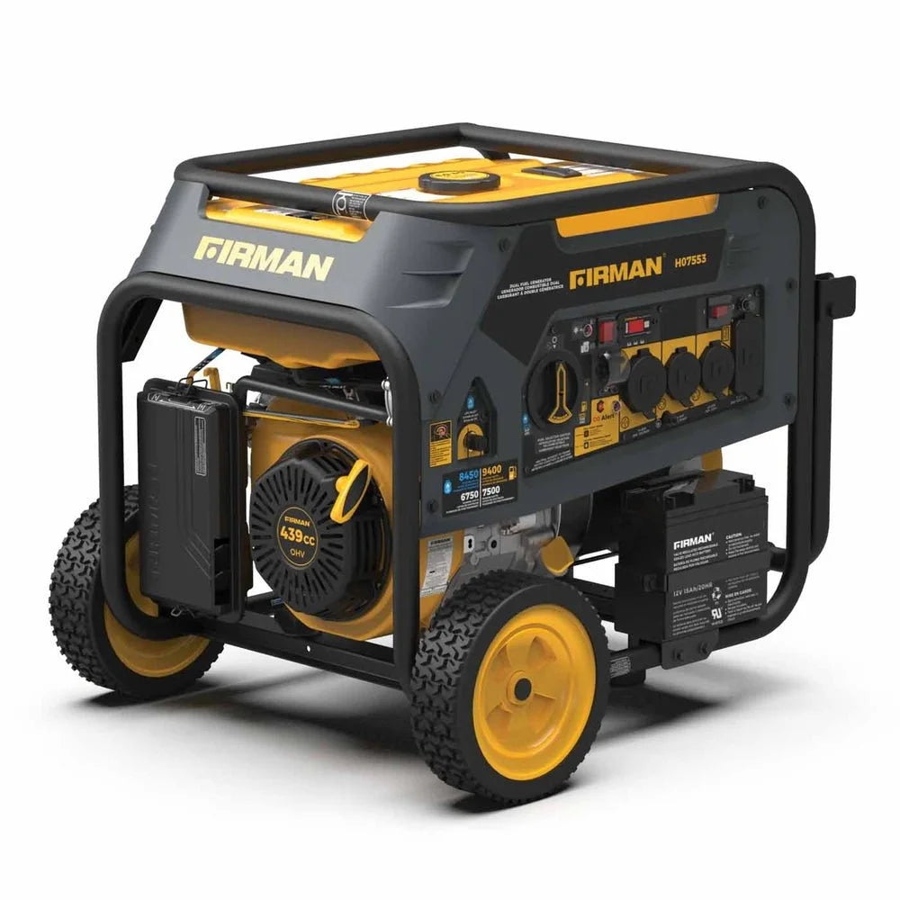 Firman H07553 7500W/9400W Dual Fuel Portable Generators.