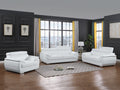 Sterling Leather Seating Set – White