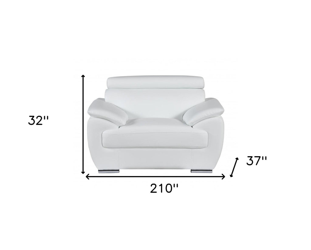 Sterling Leather Seating Set – White