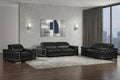 Milan Leather Seating Set – Black