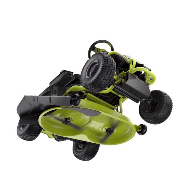 RYOBI 38 in. 100Ah Battery Electric Rear Engine Riding Lawn Mower and Bagging Kit