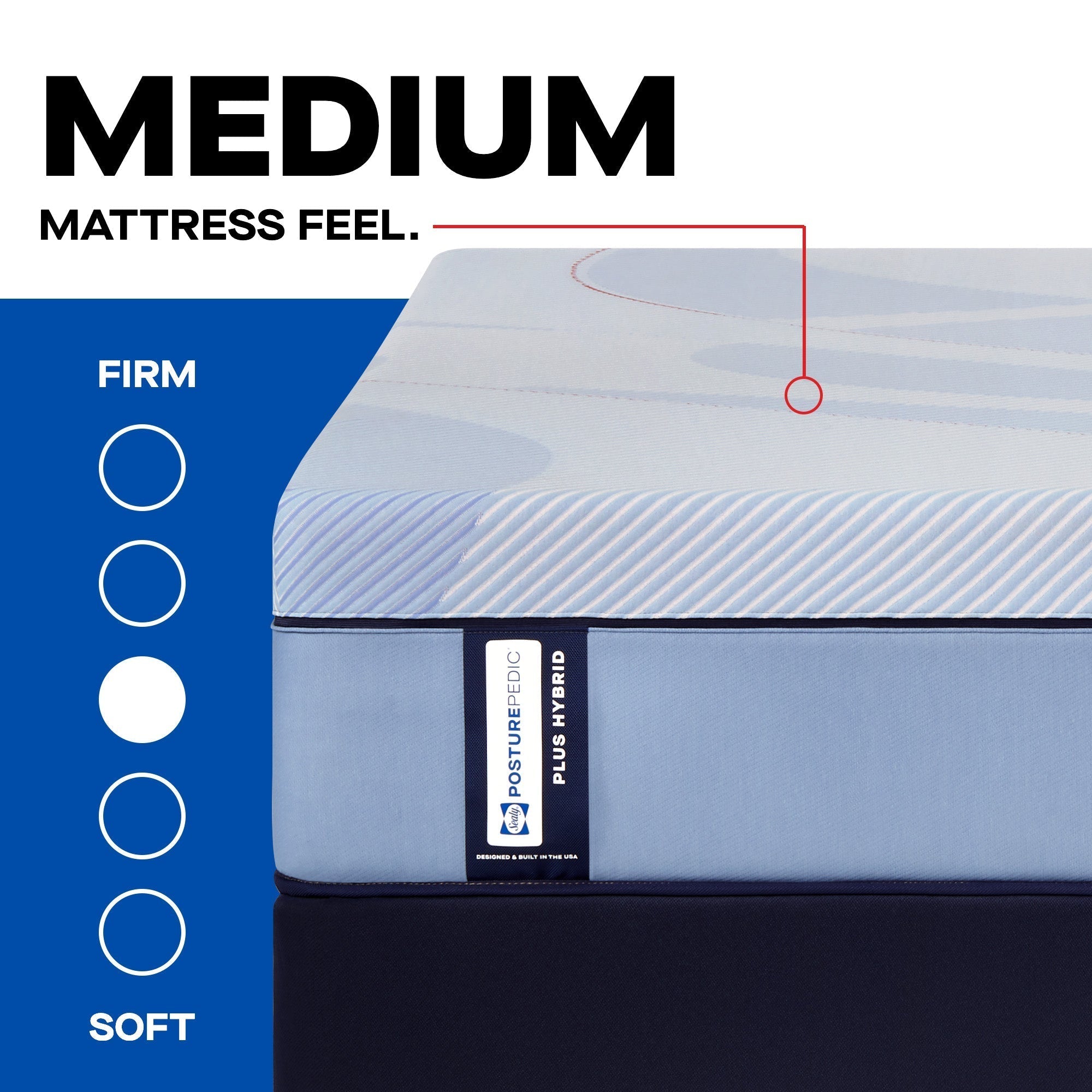Sealy Posturepedic Plus Paterson II 13" Medium Hybrid Tight Top Mattress