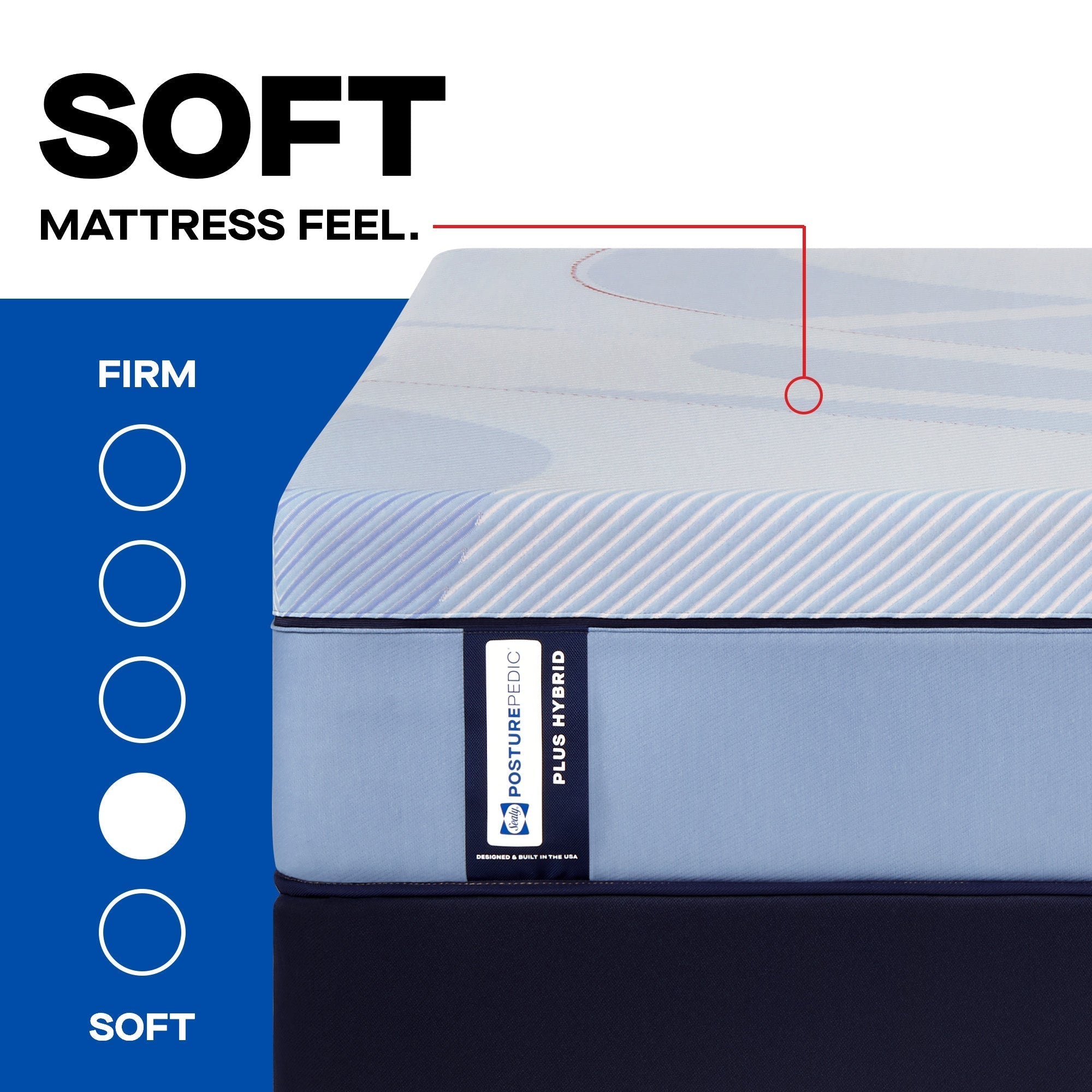 Sealy Posturepedic Plus Paterson II 13" Soft Hybrid Tight Top Mattress