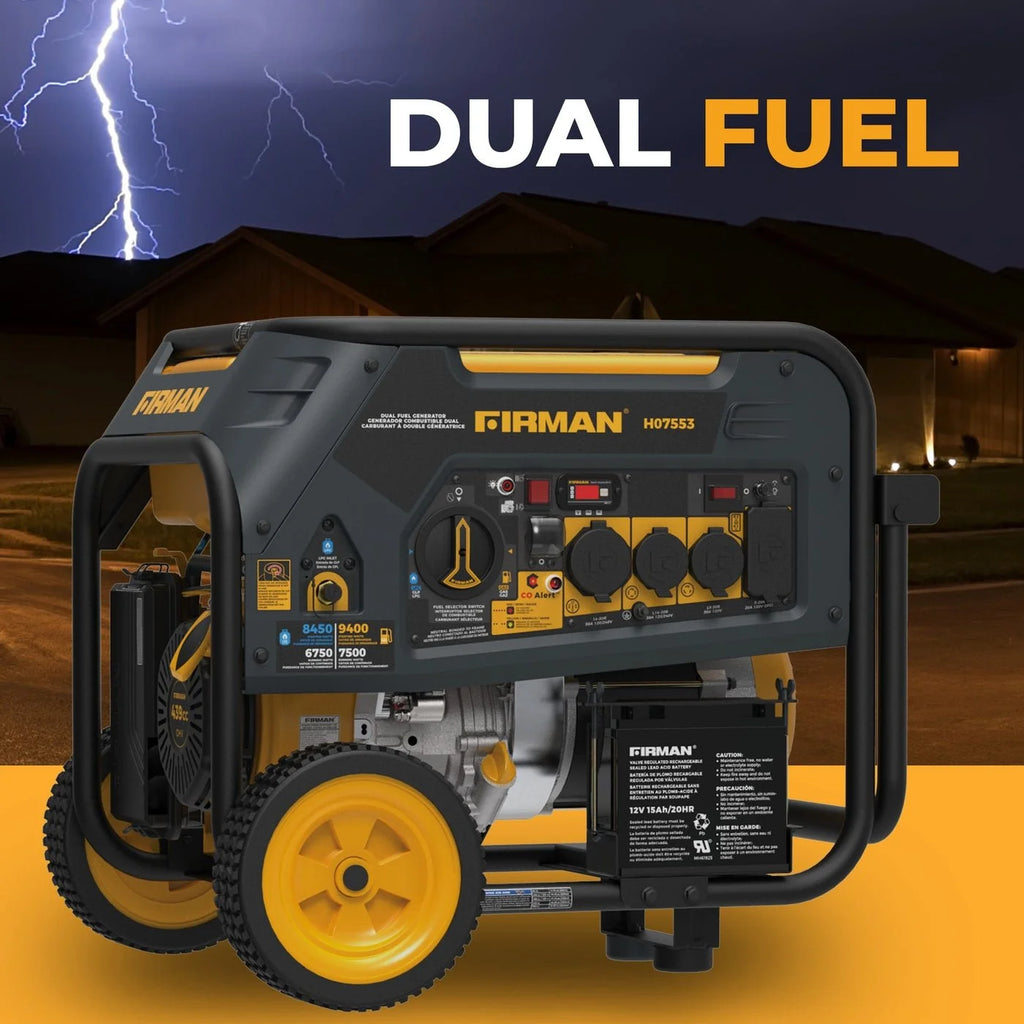 Firman H07553 7500/9400W Dual Fuel Generators.
