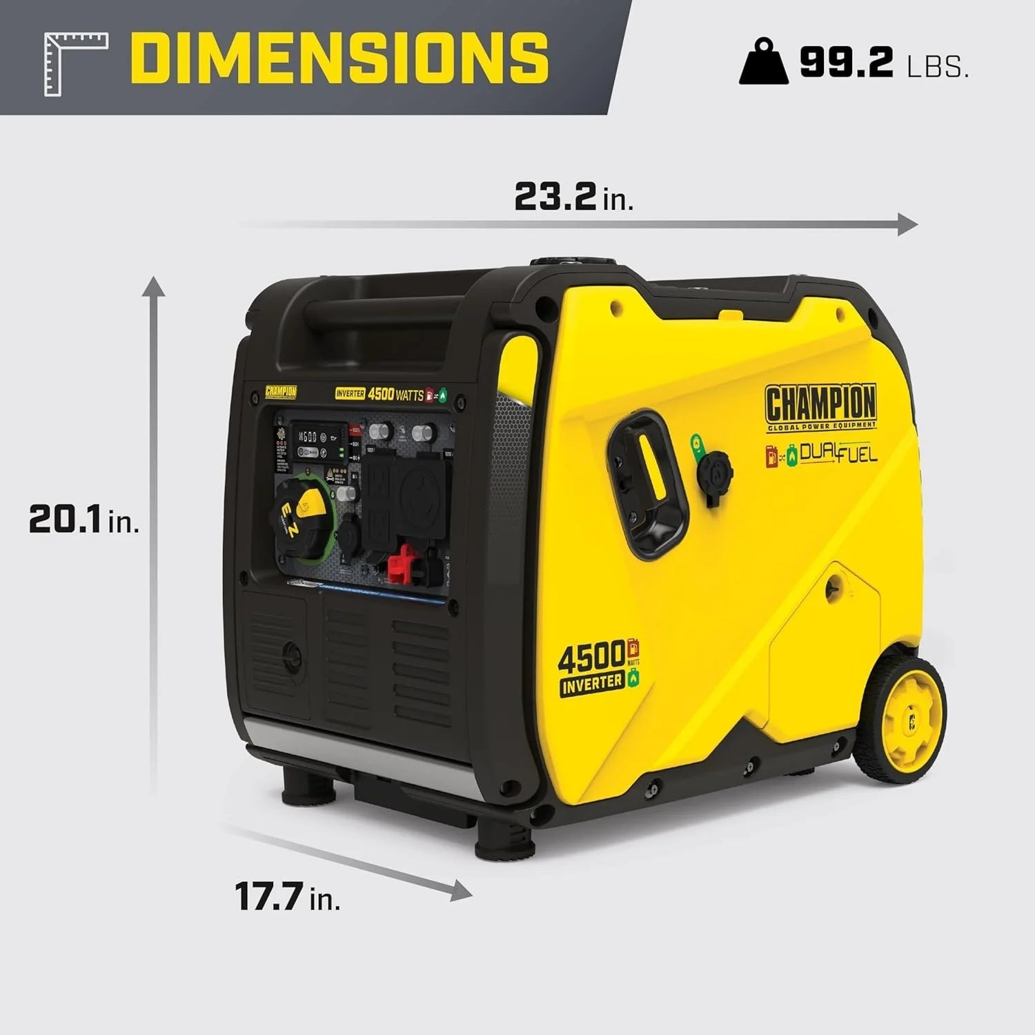 Champion 4,500-Watt Portable Dual Fuel Inverters Generators 200991
