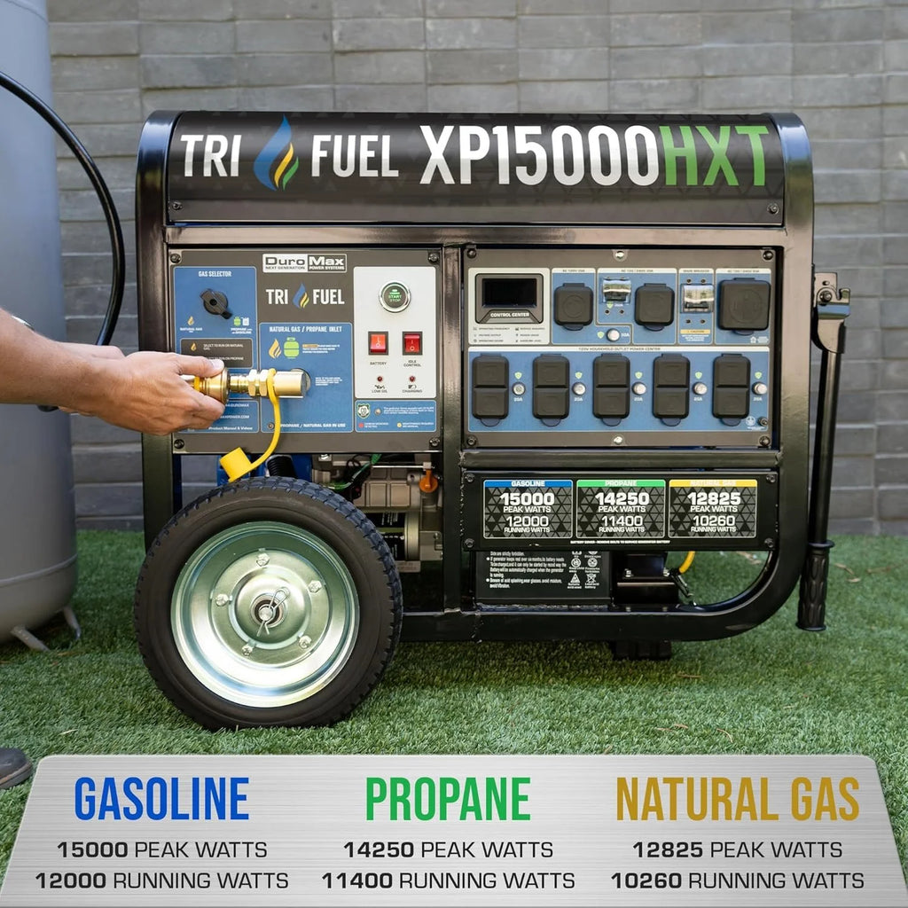 DuroMax 15,000-Watt Tri-Fuel Portables Generators XP15000HXT