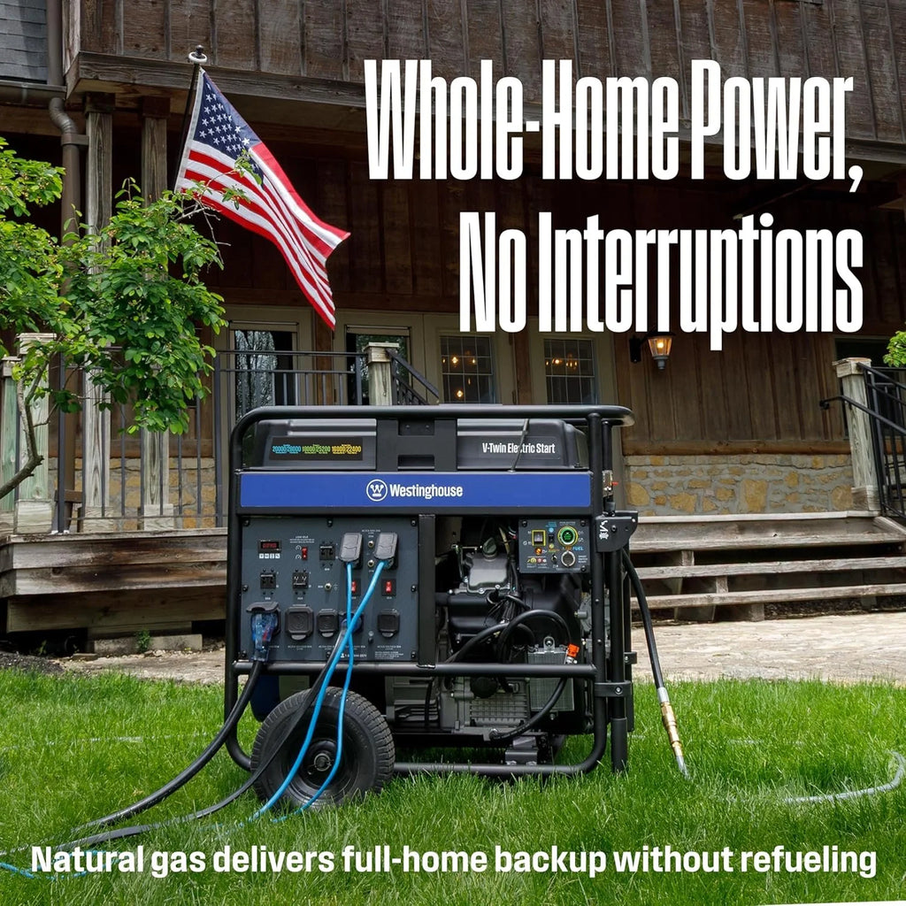 Westinghouse 28,000/20.000-Watt Tri-Fuel Portable Generators.