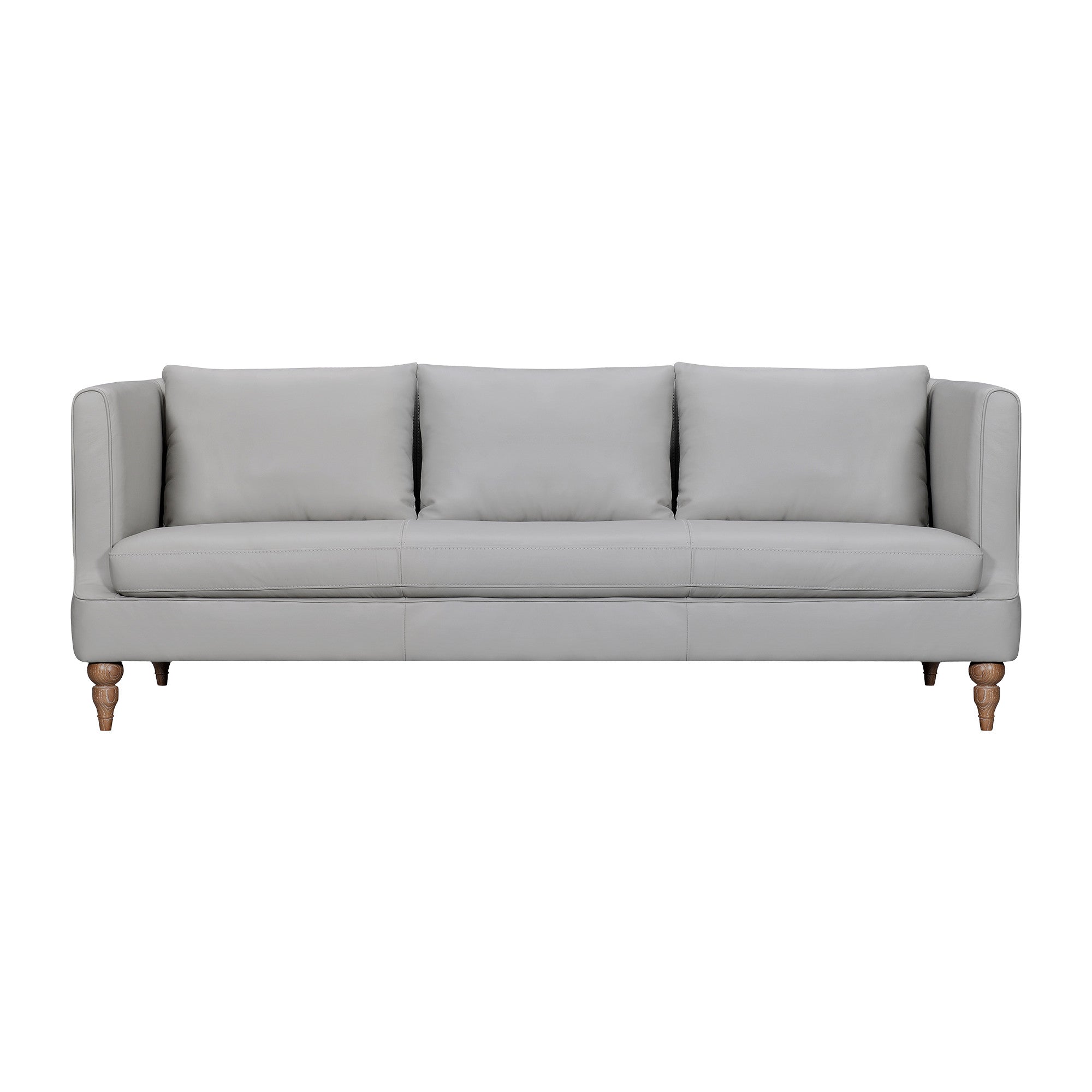 The Ravello – Gray Leather Sofa