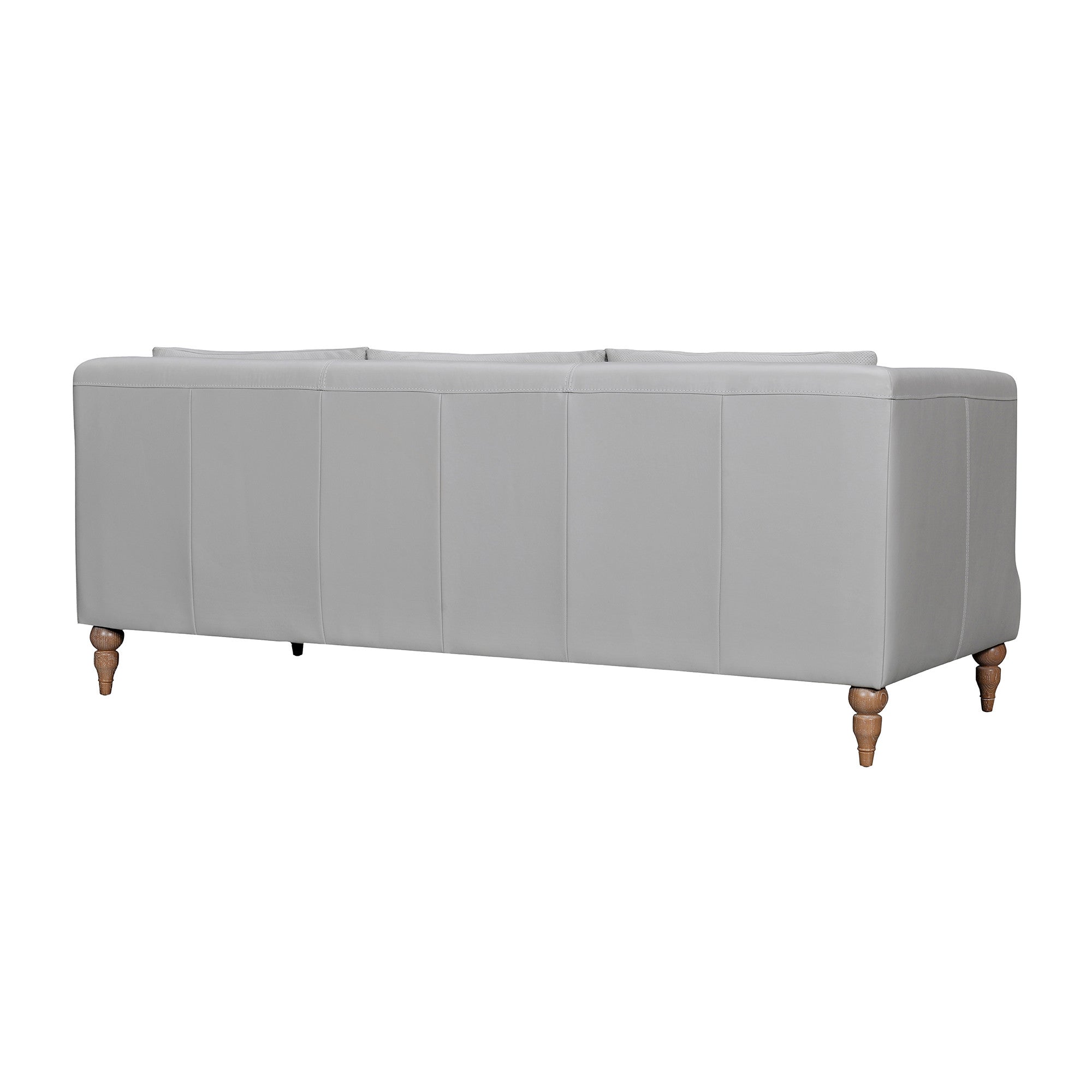 The Ravello – Gray Leather Sofa