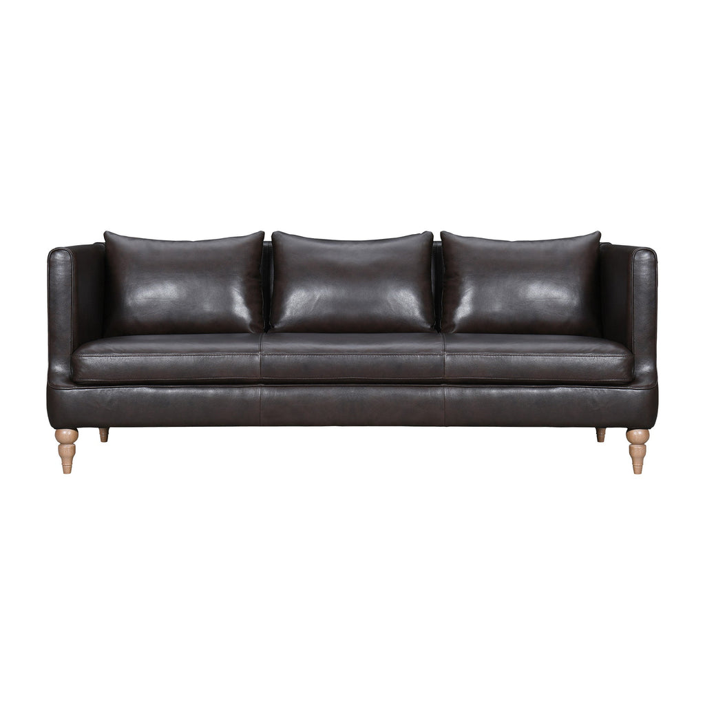 The Corvane – Dark Brown Leather Sofa