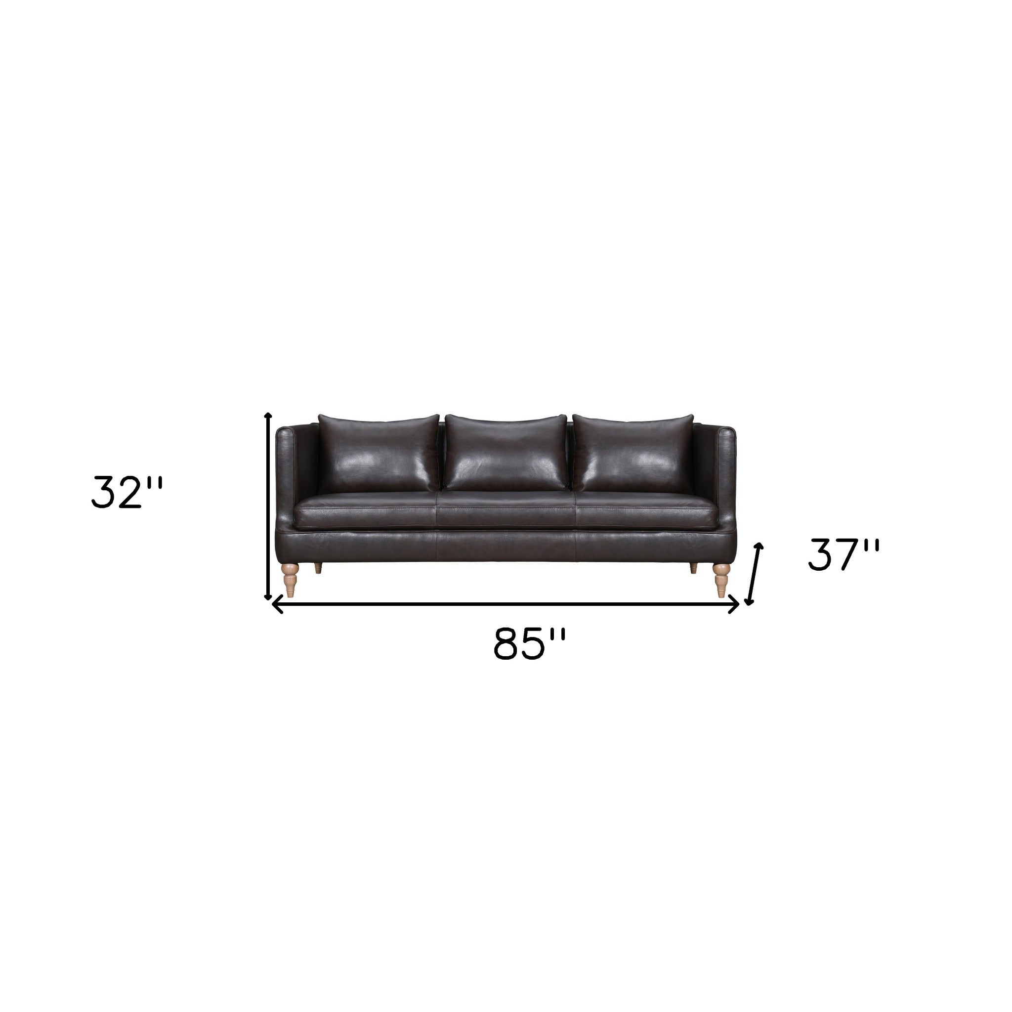 The Corvane – Dark Brown Leather Sofa