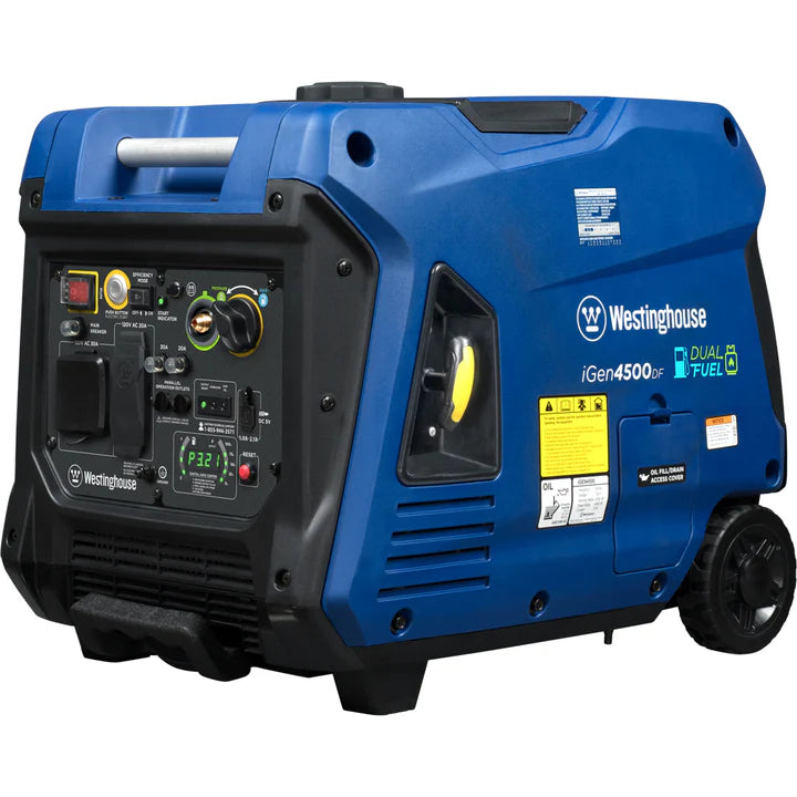 Westinghouse iGen4500DF 3700W Dual Fuel Portable Inverter Generators.