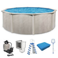 Aquarian Phoenix 21' x 52" Steel Frame Above Ground Swimming Pool Kit with Pump image 0