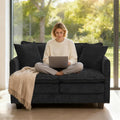 Bergenfield Furniture Loveseat Sofa Cloud Couch 50 Inch Modern 2 Seat Deep Seat Sofa with Pillows