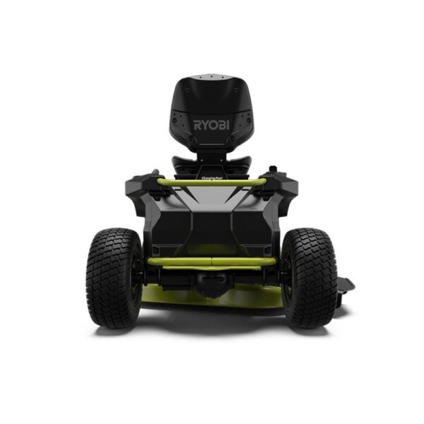 RYOBI 38 in. 100Ah Battery Electric Rear Engine Riding Lawn Mower and Bagging Kit