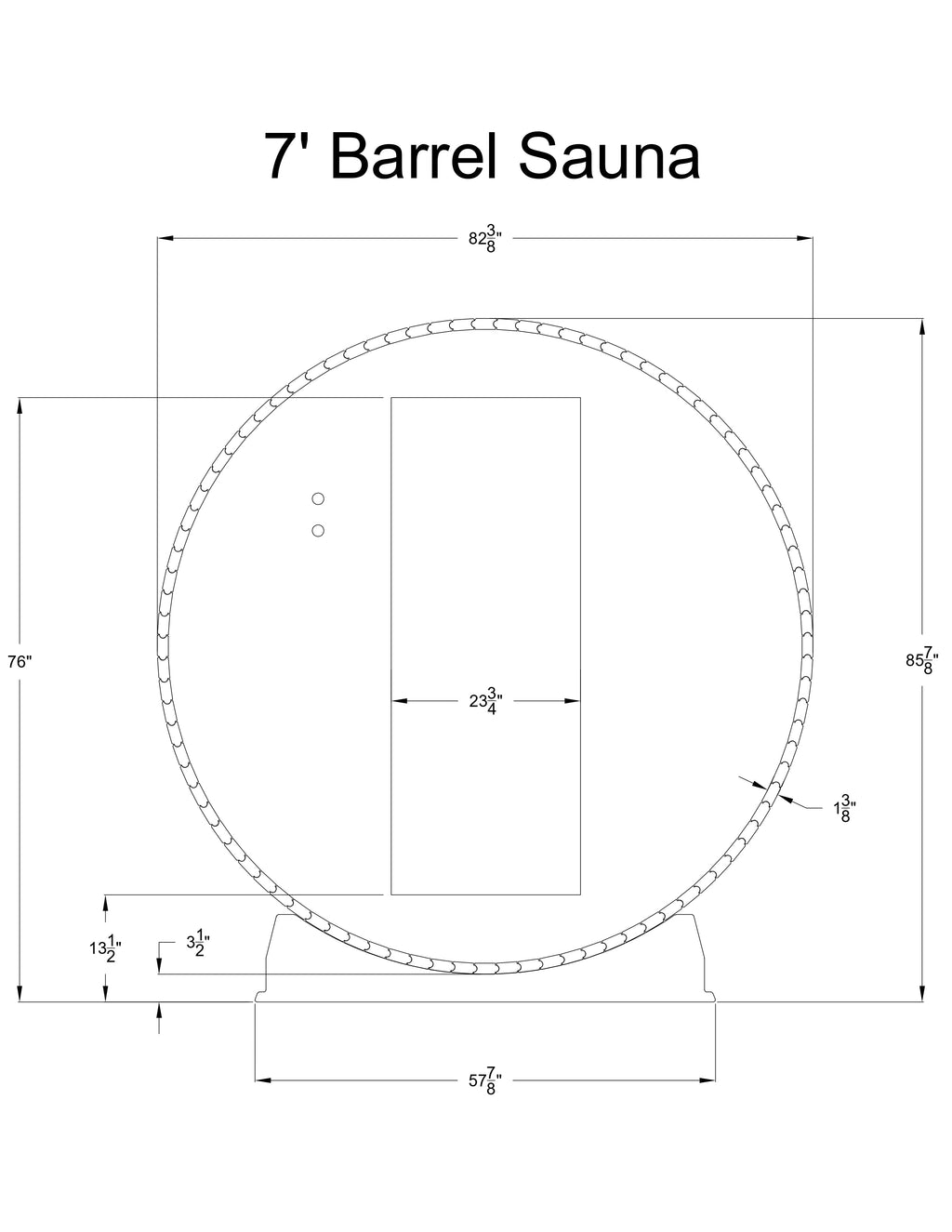 Lewisburg 6-8 Person Barrel Sauna