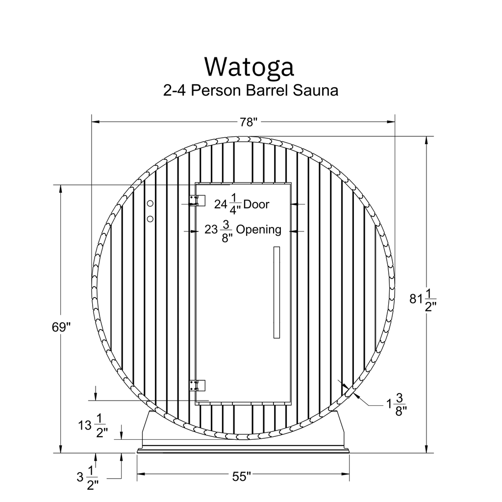 Watoga 2-4 Person Barrel Sauna Kit