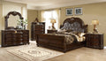 McFerran Home Furnishing B9500 Amber Dark Cherry Tufted Bedroom Set