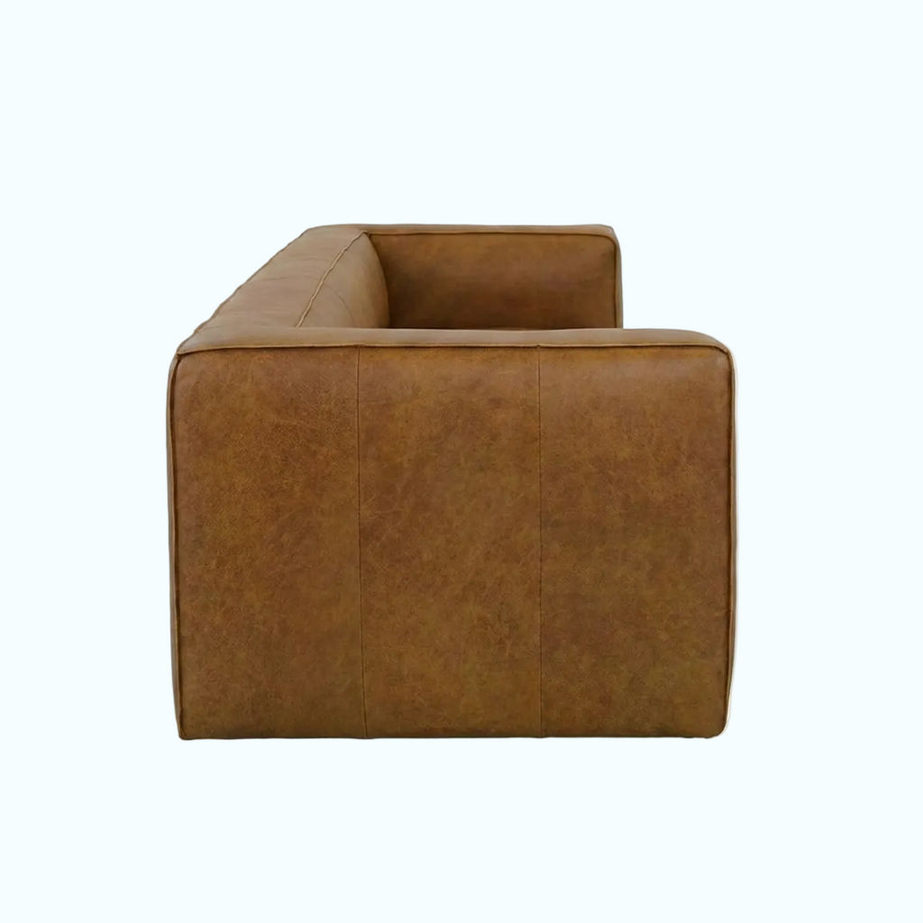 Colton Tan Leather Sofa
