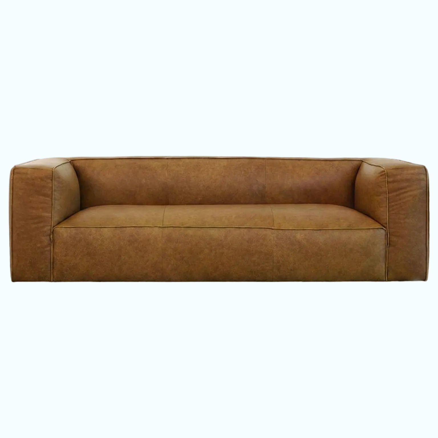 Colton Tan Leather Sofa