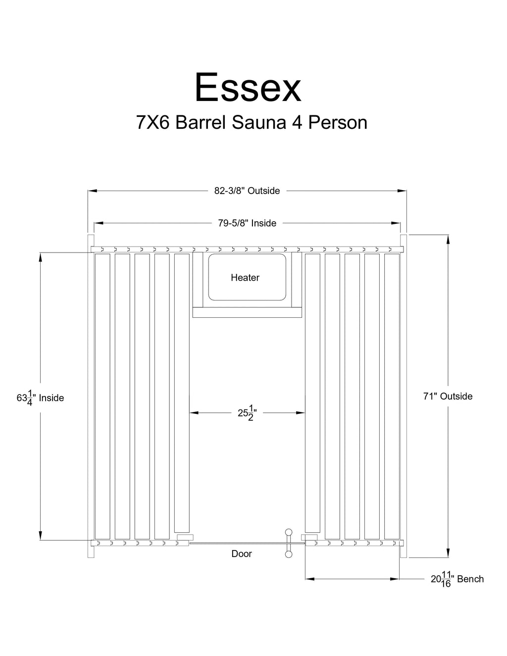 Essex 4 Person Barrel Sauna