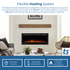 The Sideline 40 Inch Recessed Smart Electric Fireplace 80027 feature graphic 4