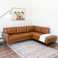 Lucco Top-Grain Leather Sectional