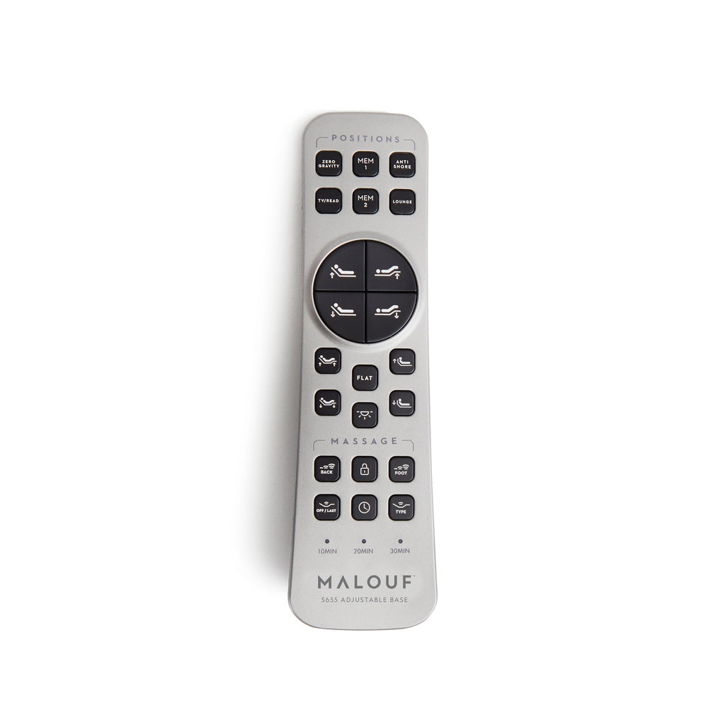 Malouf S655 Smart Adjustable Bed Base - Precision Head Tilt & Dual Massage