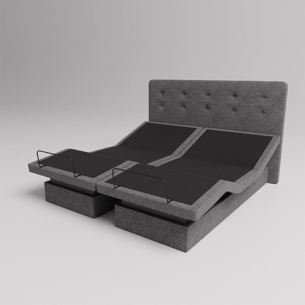 The Dawn House Bed - Adjustable Base Split King Ivory - Floor Model