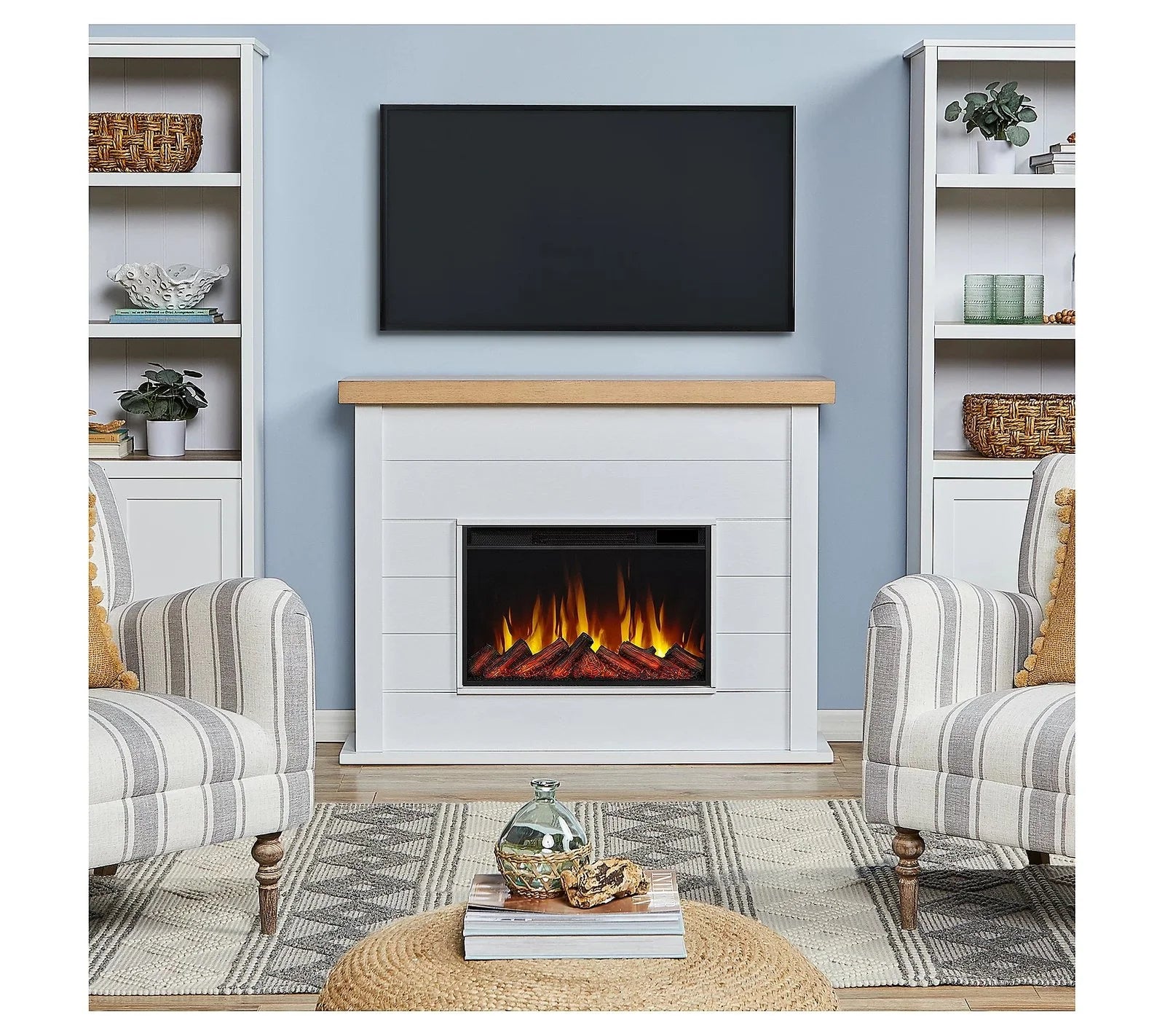 Real Flame Marshall 49″ Slim Electric Fireplaces.
