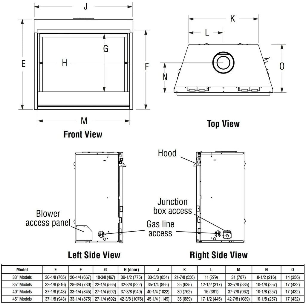 Superior DRT2033 Direct Vent Gas Fireplaces.
