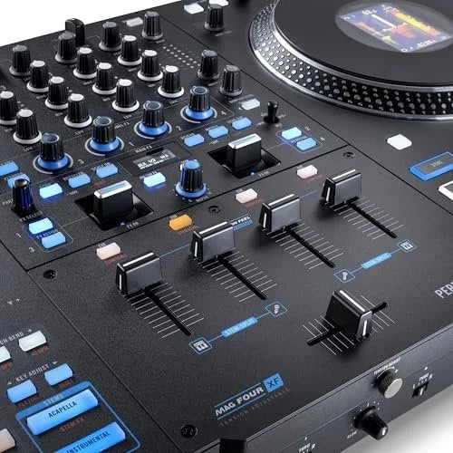 Rane PERFORMER 4-Channel Motorized DJ Controller, 7″ Platters with Displays, Precisions Feel Faders, Stem Split, Advanced FX, Serato DJ Pro Includeds