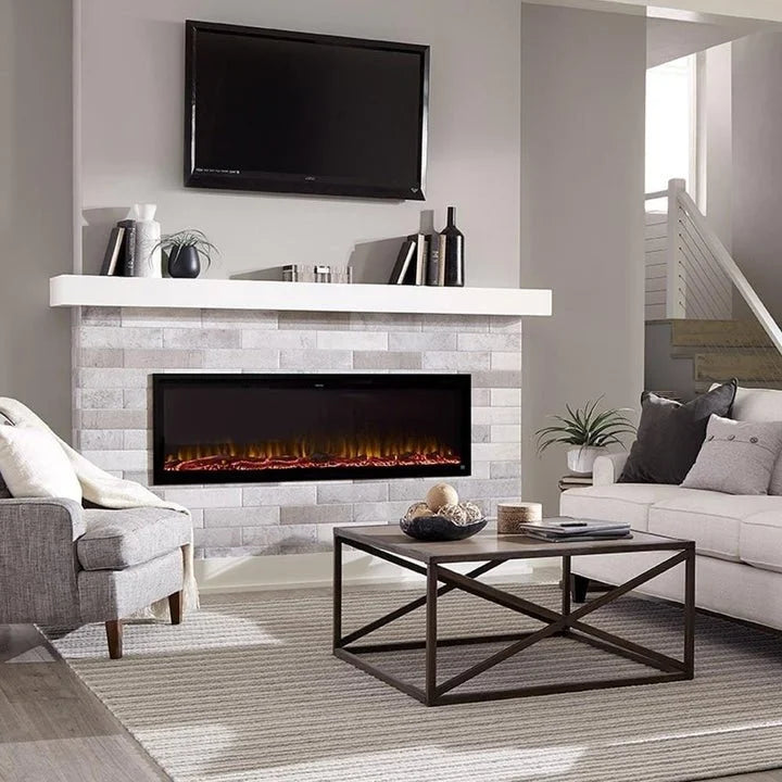 Touchstone Sideline Elite Smart 60″ WiFi-Enabled Recessed Electric Fireplaces.