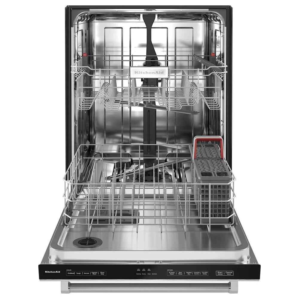 KitchenAid 24″ Fully-Integrated Built-In Dishwashers with 30 Total Wash Jets in PrintShield Stainless Steels