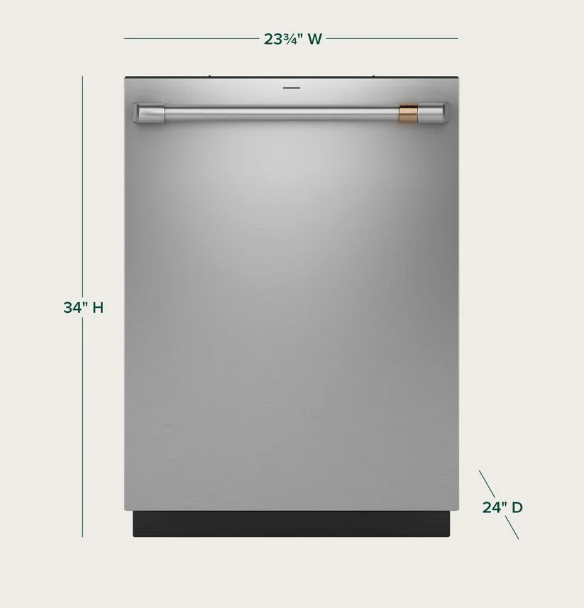 Cafe CDT828P2VS1 CAF(EBACK)™ CustomFit ENERGY STAR Stainless Interior Dishwasherss with Ultra Wash &amp; Dry, 42 dBA