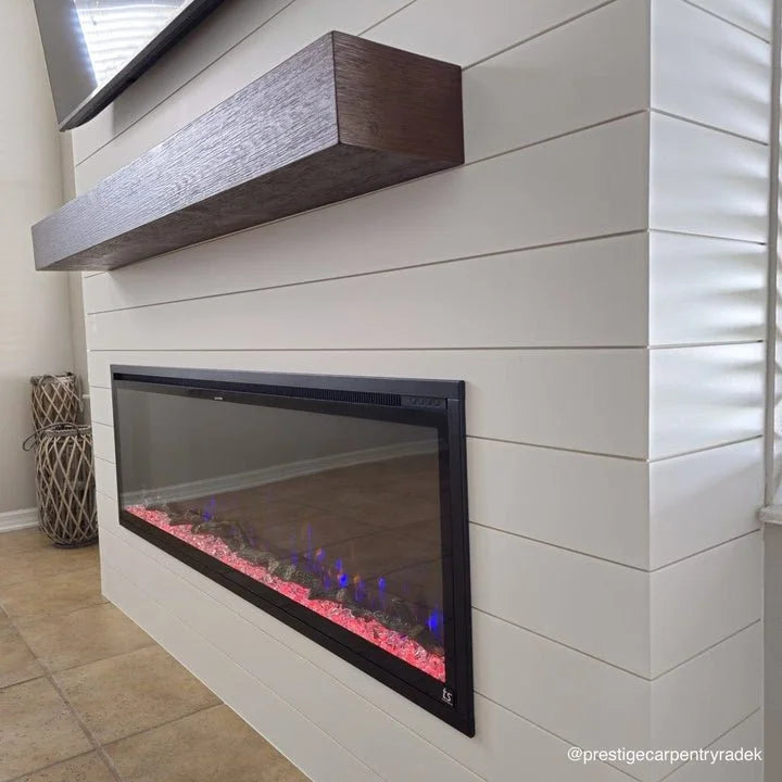 Touchstone Sideline Elite Smart 60″ WiFi-Enabled Recessed Electric Fireplaces.