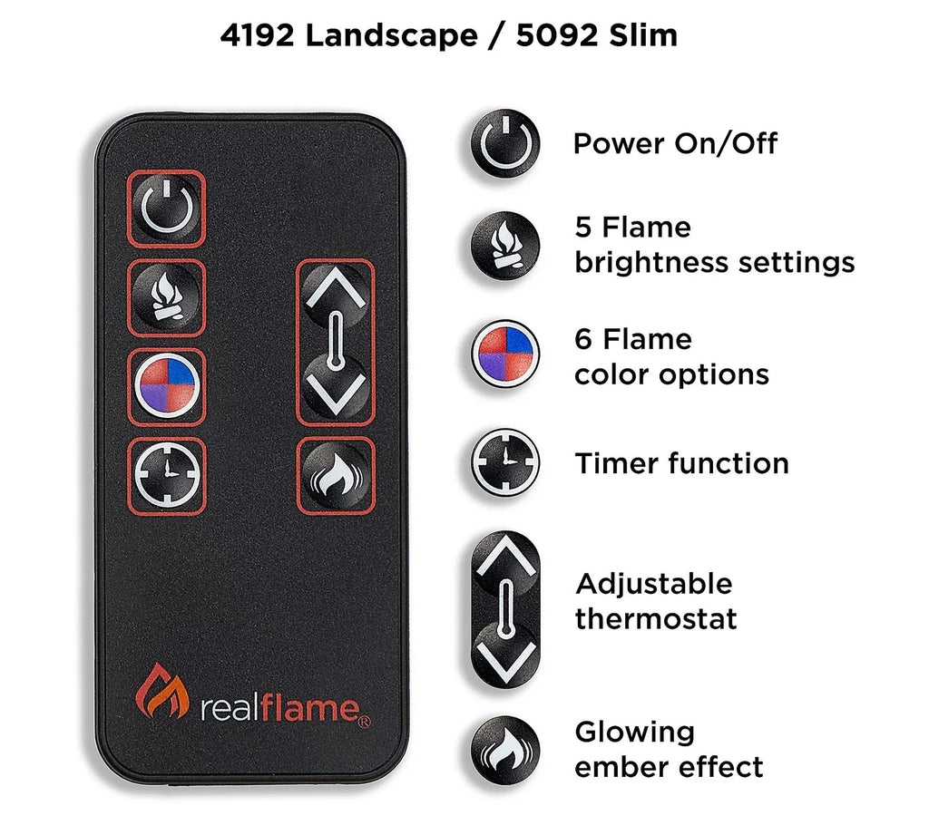 Real Flame Marshall 49″ Slim Electric Fireplaces.