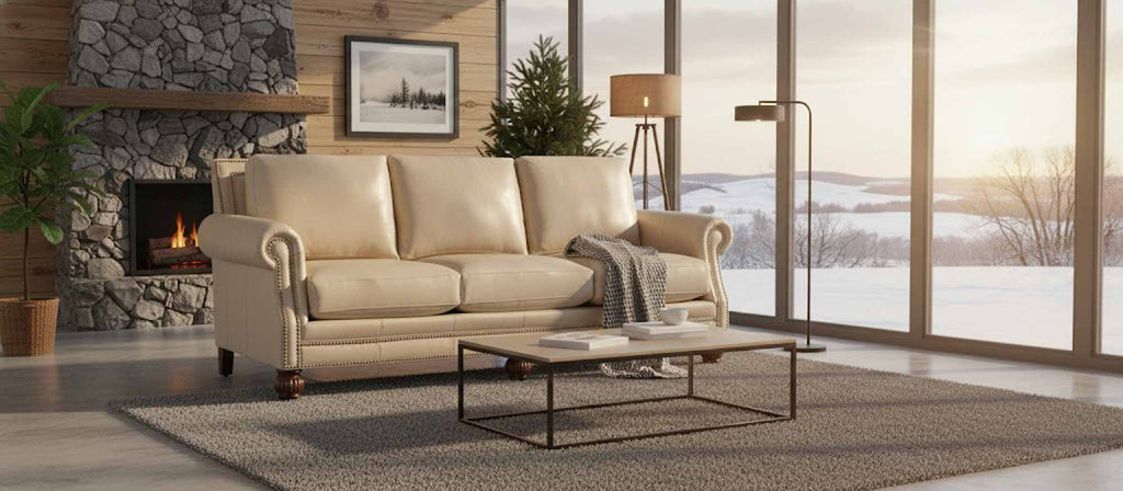 Chex Leather Sofa