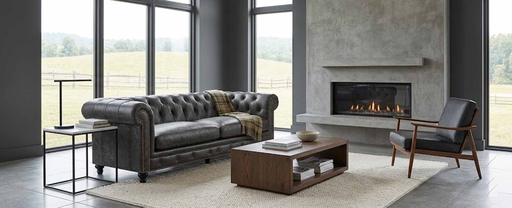 Jude Leather Loveseat