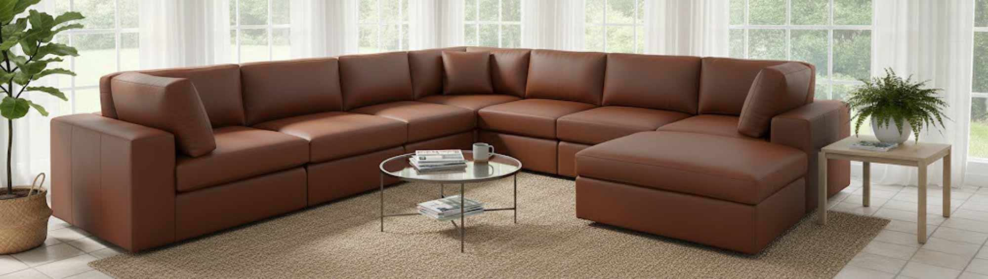 Mod Leather Sectional