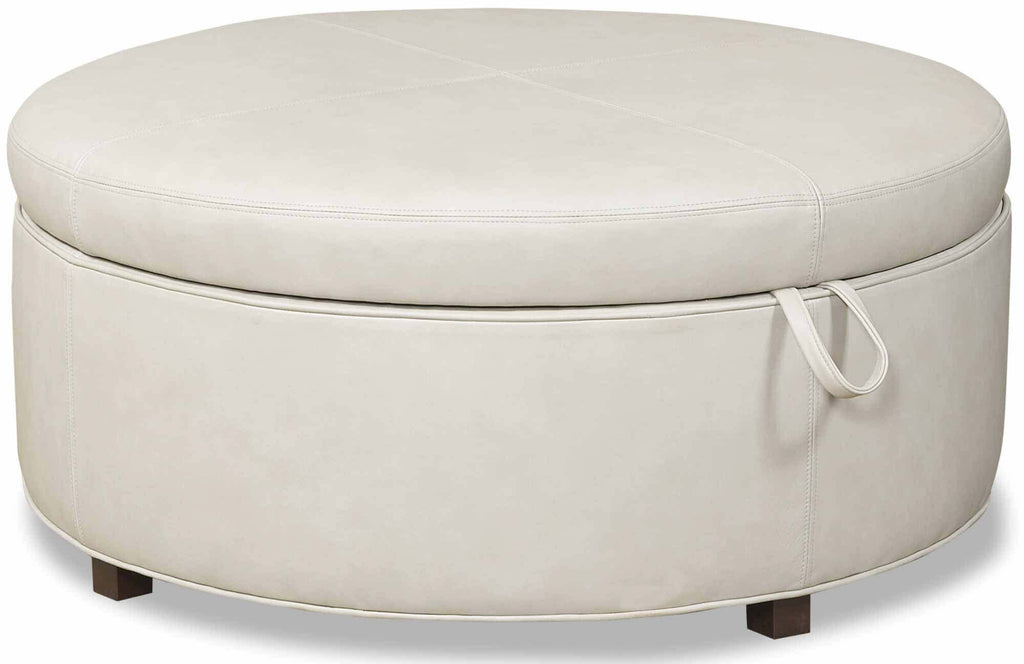 Lulu Leather Storage Ottoman