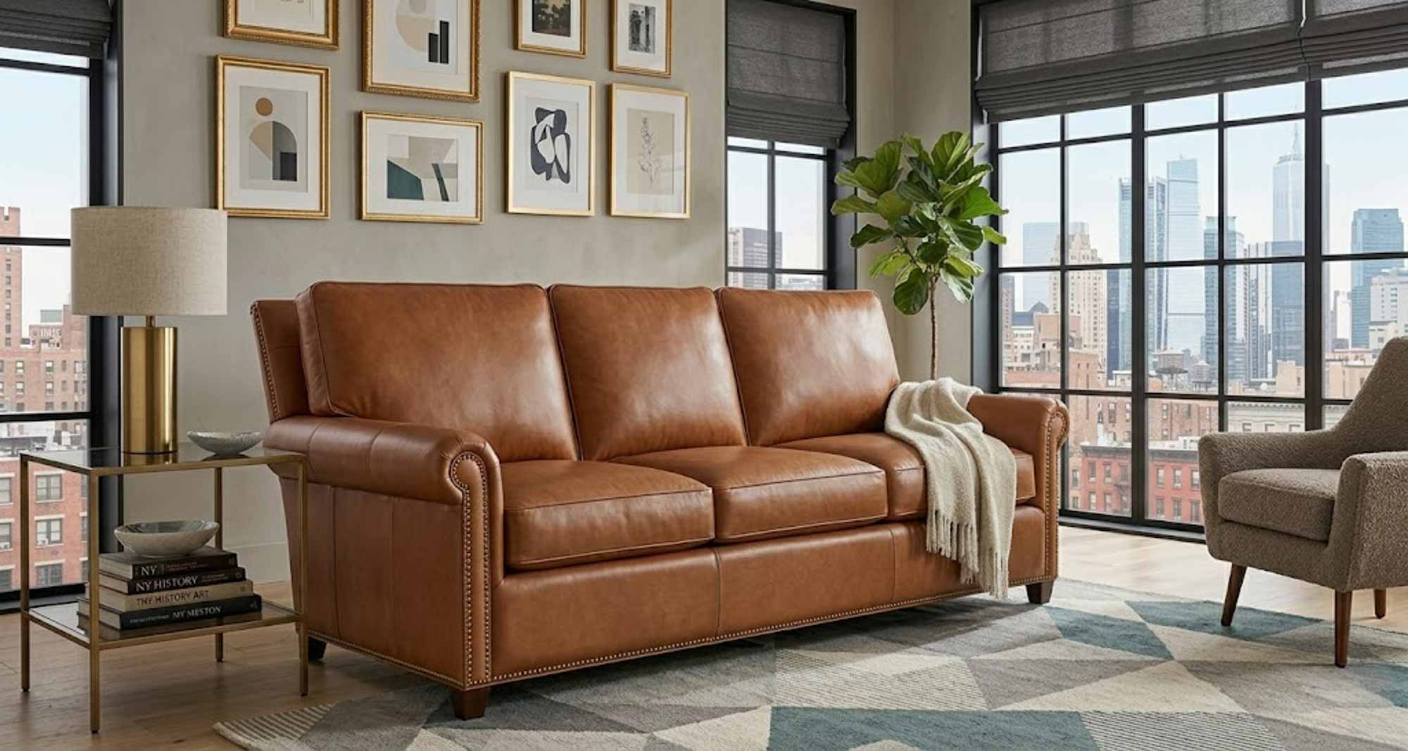 Rita Leather Sofa