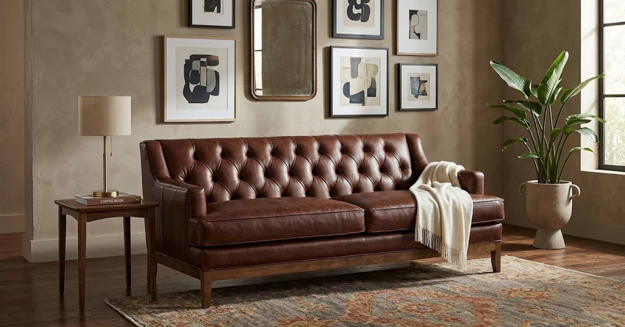 Elliot Leather Sofa