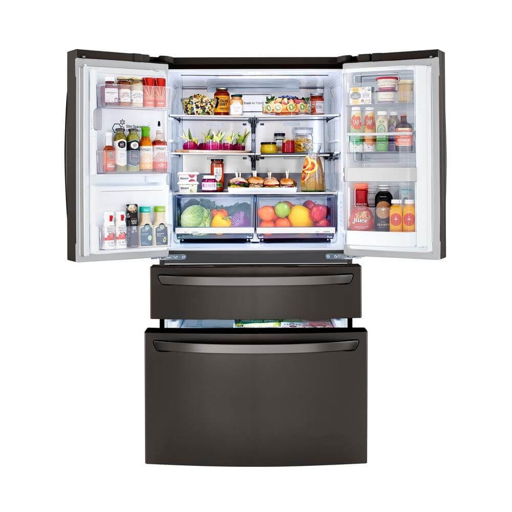 Lg 30 cu. ft. 36 Inch Wide French Door Refrigerator Stainless Steel