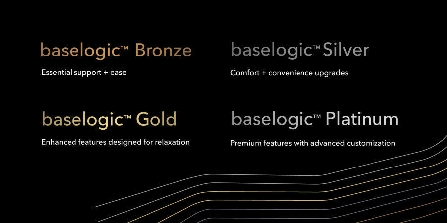 Serta baselogic™ Gold Head and Foot Adjustable Base with Massage & USB